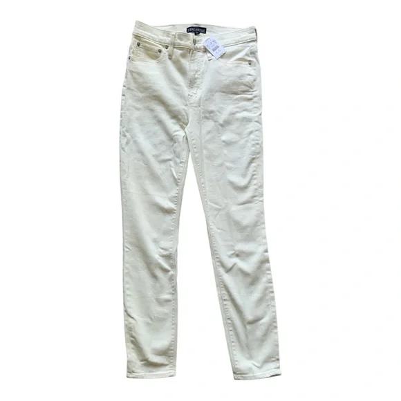 NWT J.Crew 10” Highest-Rise Skinny Jeans in White Denim Sz 26 G1975 - Picture 4 of 9